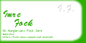 imre fock business card